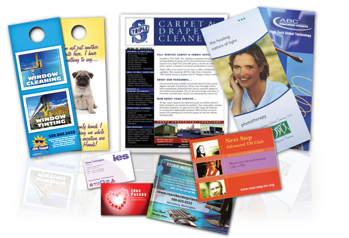 Assortment of printed pieces produced by Derby Printing Company